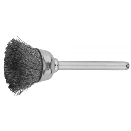 Щетка ЗУБР кистевая, нержавеющая сталь, на шпильке, d 15x3,2мм, L 42мм, 1шт 35933 купить в Надыме