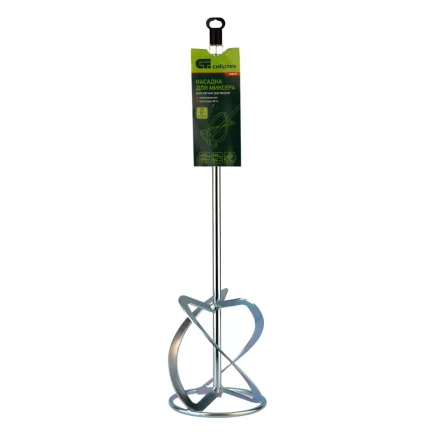 Насадка для миксера, для легких растворов Сибртех, 160 х 590 мм, оцинкованная, хвостовик резьба М14, 848997 купить в Надыме