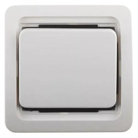 Выключатель СВЕТОЗАР "ГАММА" одноклавишный, без подсветки, цвет белый, 10А/~250В SV-54130-W купить в Надыме