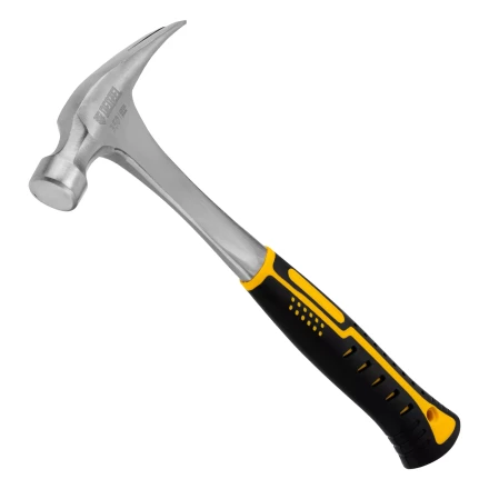 Молоток-гвоздодер 350 г Denzel, цельнометаллический, двухкомпонентная рукоятка 10422 купить в Надыме