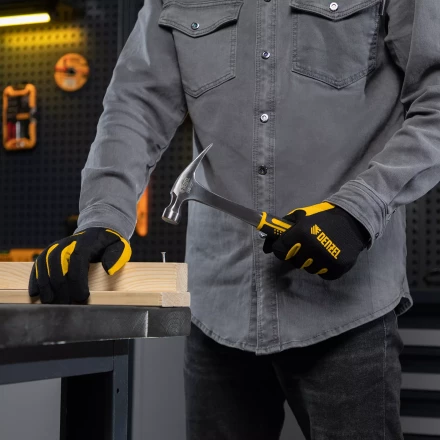 Молоток-гвоздодер 350 г Denzel, цельнометаллический, двухкомпонентная рукоятка 10422 купить в Надыме