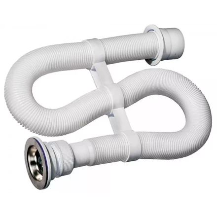 Сифон ЗУБР "МАСТЕР" гофрированный для моек и раковин, выпуск - нержавеющая чашка, 0,9м 51883-09 купить в Надыме