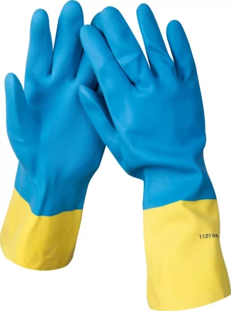 Перчатки STAYER латексные с неопреновым покрытием, экстрастойкие, с х/б напылением, размер S 11210-S купить в Надыме