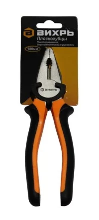 Плоскогубцы 180мм никелированные двухкомпонентные рукоятки Вихрь купить в Надыме
