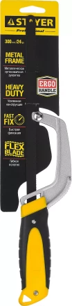 Ножовка-ручка по металлу STAYER, трехкомпонентная рукоятка, металлическая державка, 300мм 15715 купить в Надыме