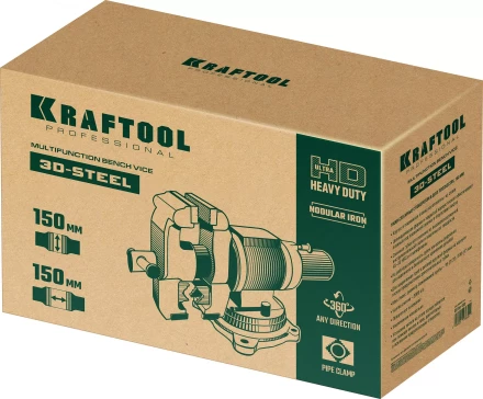 Тиски KRAFTOOL 3D-STEEL универсальные 32704-150 купить в Надыме