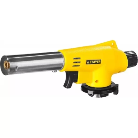 Газовая горелка "MaxTerm" на баллон, STAYER "MASTER" 55584, с пьезоподжигом, регулировка пламени, цанговое соединение, 1300С 55584 купить в Надыме