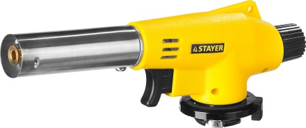 Газовая горелка &quot;MaxTerm&quot; на баллон, STAYER &quot;MASTER&quot; 55584, с пьезоподжигом, регулировка пламени, цанговое соединение, 1300С 55584 купить в Надыме