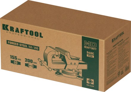 Тиски KRAFTOOL FORGE кованные стальные 32700-200 купить в Надыме