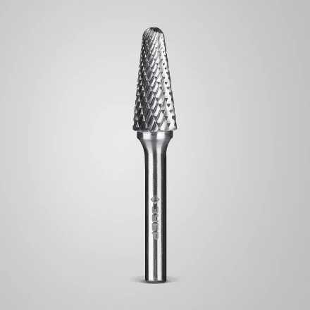 Зубр Твердосплавная борфреза L - конус с закругленным углом 28°, 12 х 28 мм, радиус 3.0 мм (28810-12-28) купить в Надыме