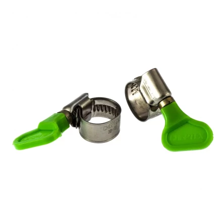 Хомуты металлические червячные 10-16 мм ширина 12 мм W4 с ключом 2 шт Сибртех 476483 купить в Надыме