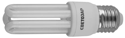 Энергосберегающая лампа СВЕТОЗАР"U-КЛАССИКА"стержень,цоколь E27(стандарт),Т2,3U,яркий бел свет(4000К), 8000час,12Вт(60) 44334-12 купить в Надыме