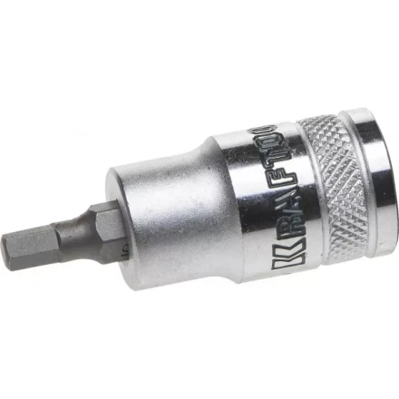 Торцовая бита-головка KRAFTOOL "INDUSTRIE QUALITAT", материал S2, HEX, сатинированная, 1/2", H5 27908-05_z01 купить в Надыме