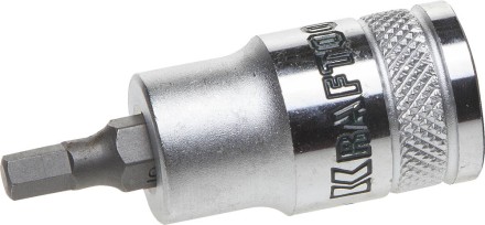 Торцовая бита-головка KRAFTOOL &quot;INDUSTRIE QUALITAT&quot;, материал S2, HEX, сатинированная, 1/2&quot;, H5 27908-05_z01 купить в Надыме