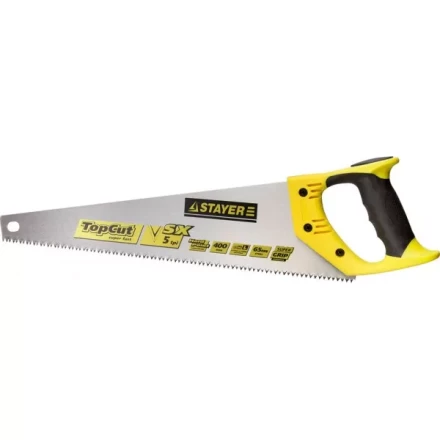 Ножовки по дереву (пила) STAYER TopCut 400 мм, 5 TPI, прямой крупный зуб 5 TPI: быстрый рез поперек волокон, для крупных и средних заготовок 1506-40_z01 купить в Надыме