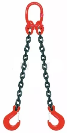 Строп цепной двухветвевой 2СЦ 11.2 т L=7.25м 8 кл на концах захваты 3Т6 купить в Надыме