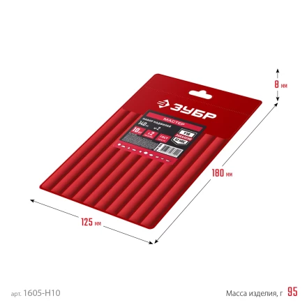 ЗУБР 10 шт, 140 мм, набор надфилей в чехле (1605-H10) купить в Надыме
