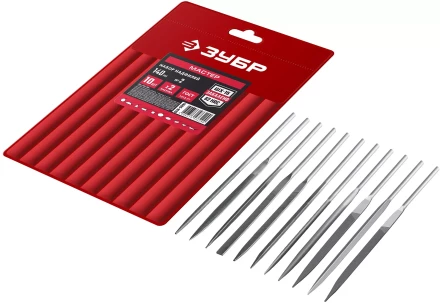 ЗУБР 10 шт, 140 мм, набор надфилей в чехле (1605-H10) купить в Надыме