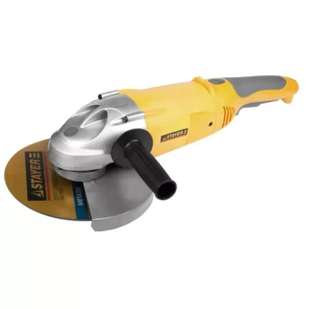 Машина STAYER углошлифовальная, дополнительная рукоятка, ключ, 230мм, 6000об/мин, 2100Вт SAG-230-2100 купить в Надыме