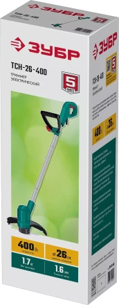 ЗУБР 400 Вт, ш/с 26 см, сетевой триммер (ТСН-26-400) купить в Надыме