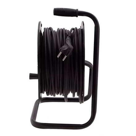 Удлинитель силовой 50 м, 16А, тип УХ10, ПВС, на кабельной катушке, 4 розетки без заземления Сибртех 95865 купить в Надыме