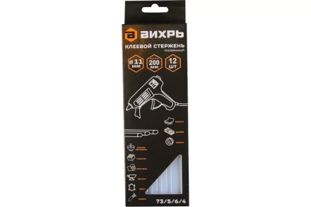 Клеевой стержень Вихрь 11x200 мм, 12 шт 73/5/6/4 купить в Надыме
