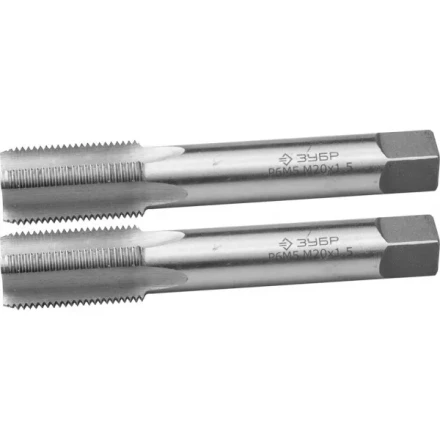 Метчики ЗУБР "ЭКСПЕРТ" машинно-ручные, комплектные для нарезания метрической резьбы, М20 x 1,5, 2шт 4-28007-20-1.5-H2 купить в Надыме