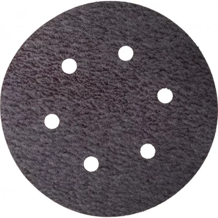 Круг шлифовальный URAGAN "Универсальный водостойкий с покрытием стеарата цинка" на липучке, 6 отв., P180, 150мм, 50шт 907-44113-180-50 купить в Надыме