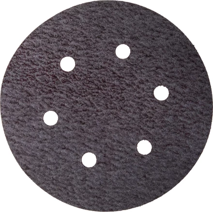 Круг шлифовальный URAGAN "Универсальный водостойкий с покрытием стеарата цинка" на липучке, 6 отв., P180, 150мм, 50шт 907-44113-180-50 купить в Надыме