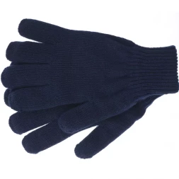 Перчатки трикотажные акрил двойные синий двойная манжета Сибртех Россия 68685