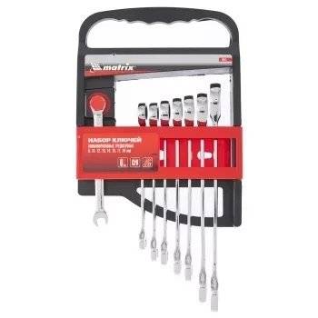 Набор ключей комбинированных трещеточных 8 штук Matrix 14513 купить в Надыме