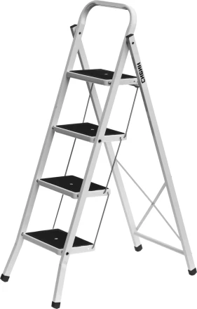 Лестница-стремянка СИБИН стальная c широкими ступенями, 4 ступени 38807-04 купить в Надыме