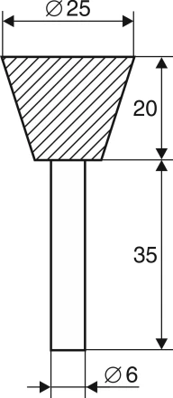 Шарошка абразивная Трапеция 25х20х6 мм Энкор 21664 купить в Надыме