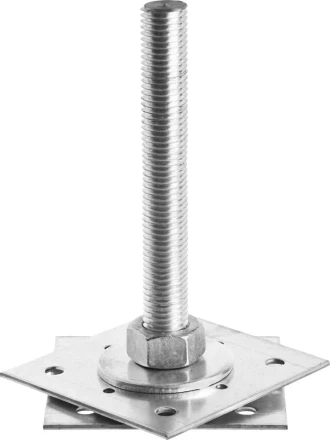 Анкер ЗУБР "МАСТЕР" регулируемый по высоте, 120х200х120мм, М24, 1шт 310265-120-24 купить в Надыме