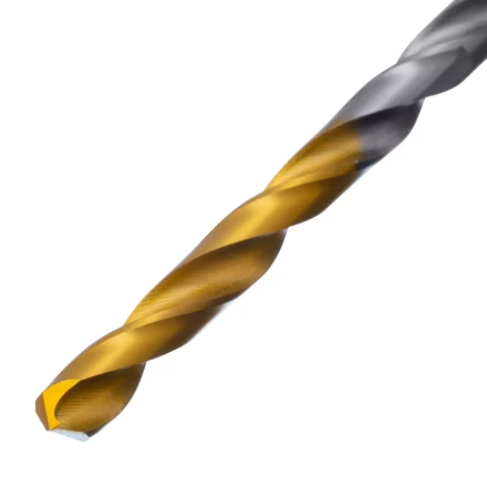 Сверло спиральное по металлу Denzel 4 x 75 мм, Р6М5, Golden Tip, 718229 купить в Надыме