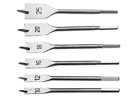 Набор сверл перовых по дереву 10-12-16-18-20-25 мм 6 шт 6-гранный хвостовик SPARTA 704055 купить в Надыме
