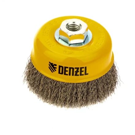 Щетка для УШМ 100 мм Чашка витая нержавеющая проволока 0.3 мм М14 Denzel 746053 купить в Надыме