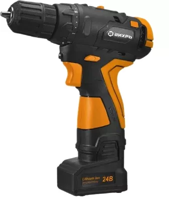 Дрель-шуруповерт аккумуляторная Вихрь ДА-18Л-2КУ/Б бесщеточный двигатель купить в Надыме