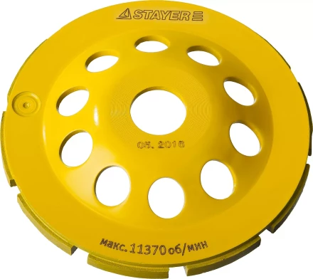 Чашка STAYER "PROFESSIONAL" алмазная сегментная однорядная, высота 22,2мм, 125мм 33382-125 купить в Надыме