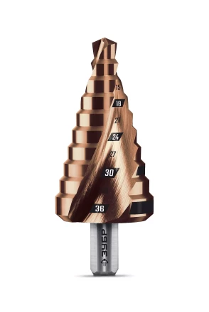 ЗУБР КОБАЛЬТ 9-36мм, 10 ступеней, винтовая проточка, сверло ступенчатое, ПРОФЕССИОНАЛ (29674-9-36-10) купить в Надыме