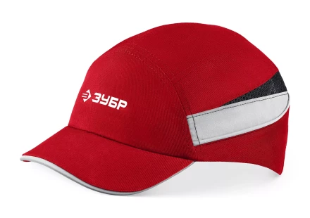 ЗУБР БИНОМ, красная, ударопрочный корпус, укороченный козырёк 55мм, размер от 54 до 59см, защитная каскетка, Профессионал (11096) купить в Надыме