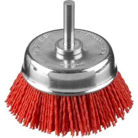 ЗУБР "ПРОФЕССИОНАЛ". Щетка чашечная для дрели, нейлоновая проволока с абразивным покрытием, 75мм 35165-075_z02 купить в Надыме