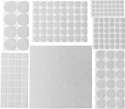 Набор STAYER "COMFORT": Накладки самоклеящиеся на мебельные ножки, 175 шт, белые 40917-H175 купить в Надыме