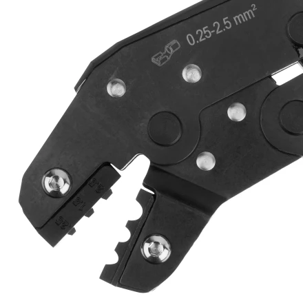 Клещи для обжима неизолированных наконечников НК и НВ, разъемов РП, 0,25 - 2,5 мм2 Denzel 17745 купить в Надыме