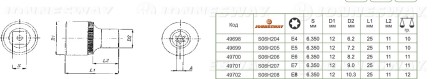 Торцевая головка 1/4&quot;DR внешний TORX Е-6 S06H206  Jonnesway 49700 купить в Надыме
