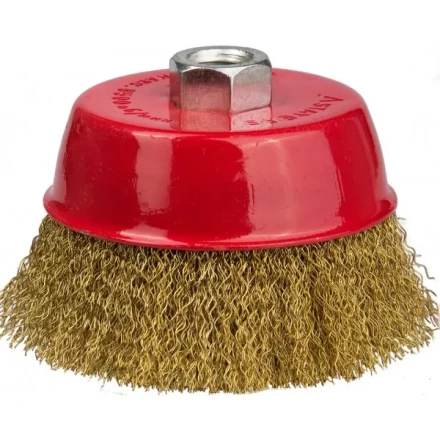 STAYER "PROFESSIONAL". Щетка чашечная для УШМ, витая стальная латунированная проволока 0,3мм, 60ммхМ14 35125-060_z01 купить в Надыме