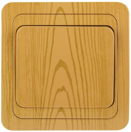 Выключатель СВЕТОЗАР "ГАММА" одноклавишный, цвет ольха, 10A/~250B SV-54130-A купить в Надыме