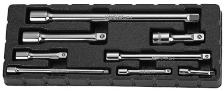Удлинители набор 1/4&quot; 50-75-150мм    3/8&quot; 75-150мм   1/2&quot;DR 75-125-250мм  8 предметов  S28H08S Jonnesway 47298 купить в Надыме