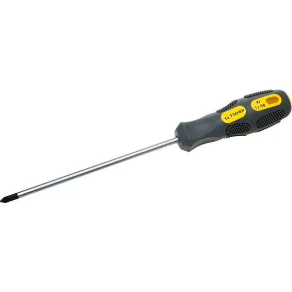 Отвертка STAYER "MAX-GRIP" Regular, Cr-V, намагниченная, PZ №1х200мм 25822-1-200 G купить в Надыме