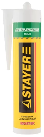 Герметик STAYER "MASTER" нейтральный силиконовый, белый, 260мл 41217-0_z01 купить в Надыме